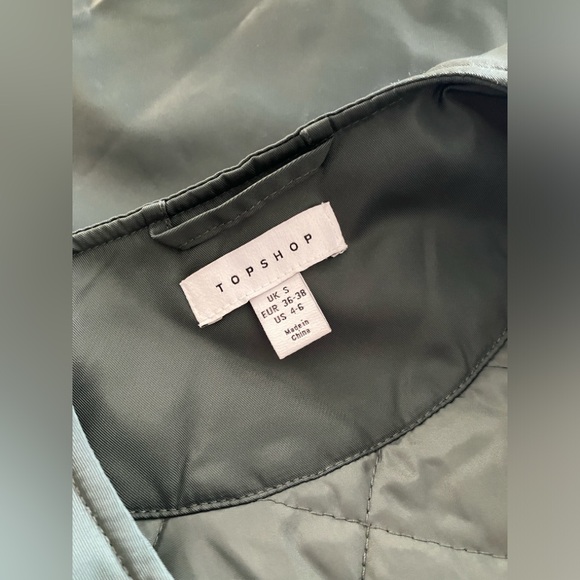 Topshop cropped insulated bomber jacket, green - Picture 5 of 6
